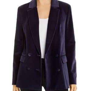 Anine Bing Ella Velvet Double Breasted Blazer